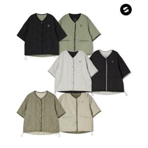 라이프워크패딩 CQK LW244DJ701 변형 다이아퀼팅 경량 반팔 퍼펙트 투웨이