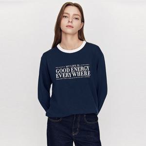 [지오다노]여성 루즈핏 그래픽 프린트 긴팔 티셔츠 395914/05395914