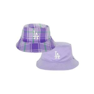 MLB 키즈 체크 리버시블 버킷햇  7AHTK012N-07LDL