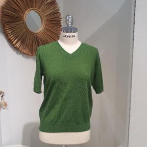 르피타 HC06 V넥 반소매 스웨터(그린) L253BSW956