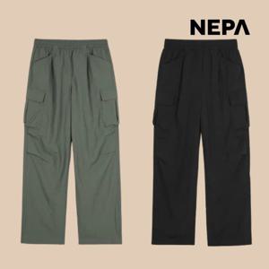네파 여성 가을 건빵바지 와이드 카고바지 밴딩 통바지 7L61666