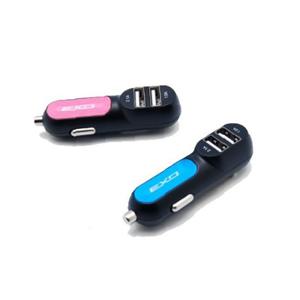 EXO 2포트 USB 급속충전기 차량용충전기 소켓시거잭
