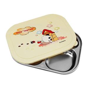 (빠띠라인) 유아용 스텐레스 식판 5구 뚜껑포함 스텐식판 유아식판 아기식판