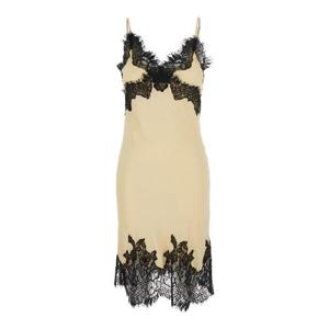 GOLD HAWK Eva White Sleeveless Midi Dress with Lace Details in Silk Woman GH6176V66