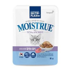 동원뉴트리플랜 모이스트루 참치멸치80gx12개 고양이사료 고양이간식 고양이습식사료 고양이습식 고양이주식캔 고양이캔 강아지간식