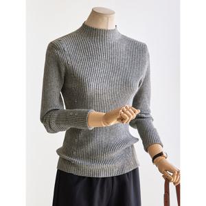 [커스텀에이블]사선 단추 골지 반목니트_T2509KN126C