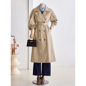 [커스텀에이블]퍼프소매 와이드라펠 트렌치 코트_T2509CT002C