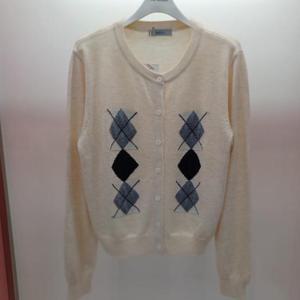 Destijl HC06 숏짧은 크롭 부드럽고 깔끔한 다이아 라운드 니트티형 가디건 D2533cd01LB