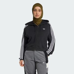 아디다스바람막이 KQJ JX5280 아디컬러 3 스트라이프 숏 지퍼 후디