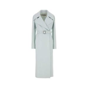 JIL SANDER Pastel light blue cashmere coat J02AA0188J35002 055