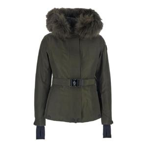 MONCLER GRENOBLE Laplance Green Jacket with Buckled Belt with Logo on the Front and Logo Patch on the Sleeve in Tech Fabric Woman 1A00024597MO83C