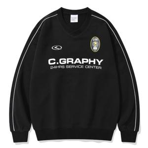 코드그라피 24H 트랙 브이넥 맨투맨 BB CBDWUTL110 BK DN MG PB