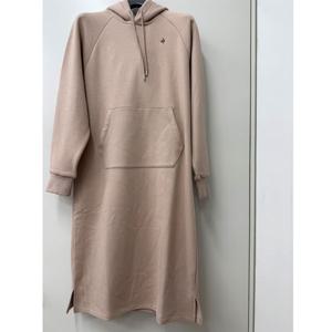 [르꼬끄]르꼬끄 여성 루즈핏 면기모 스판 후드 원피스 QQ422OOPO