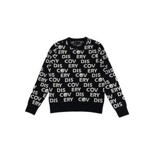 디스커버리 여성 올오버 로고스웨터 티셔츠 DWKTG2036-BKP