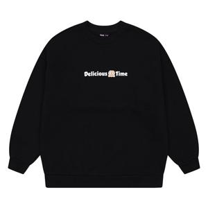 소이 여아 기모 프레즐 맨투맨 티셔츠 21W3466_BK