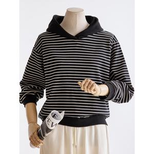 [커스텀에이블]후드 스트라이프 맨투맨 티셔츠_T2510TS138C