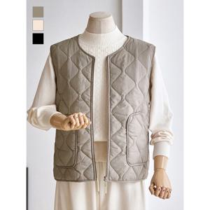 [커스텀에이블]양포켓 집업 누빔 조끼_T2510PV002D