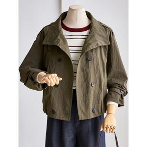 [커스텀에이블]더블 벨티드 숏 코트_T2510CT603C