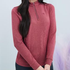 콜핑 HC03 여성 부드러운 멜란지 기모원단 집업티셔츠(와인) KVT0278W