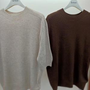 Latium HC06 5부반팔 로우반목폴라 깔끔한 무지  니트티 T2531sw09