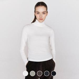 [지오다노]여성 간절기 얇은 골지 터틀넥 폴라 티셔츠 325920