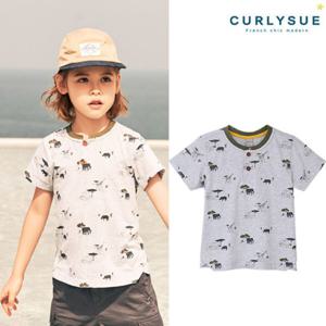 [CURLYSUE][컬리수] 애니멀 버튼티셔츠