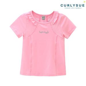 [CURLYSUE][컬리수] 요가핏 프릴티셔츠(흡습속건)