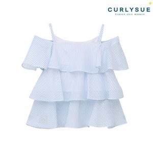 [CURLYSUE][컬리수] 투인원 러플블라우스
