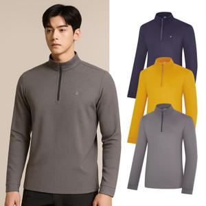 콜핑 남성 겨울 파워스트레치 보온 스판 등산 긴팔 반집업 티셔츠 KSC047UT6M