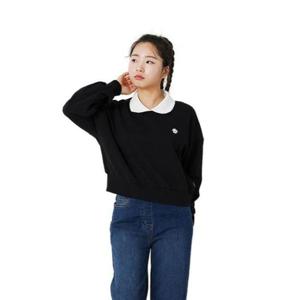 [소이]크롭 비숑 카라 맨투맨 티셔츠 23F5454