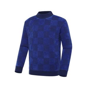 [와이드앵글]남성 WG 체커보드 모크넥스웨터 WMW23K71B9