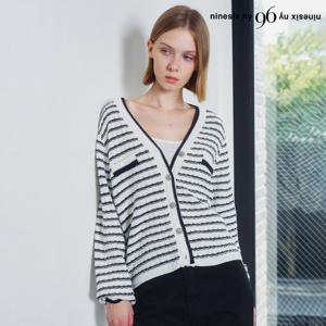 [나인식스뉴욕(영캐릭터)]트위드 금장 버튼 긴팔 가디건 (NP3CK014L0)