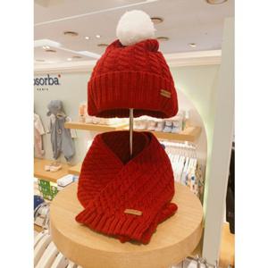 [압소바] (빨강) 25FW 마이 모자 목도리 세트 (A2738601)