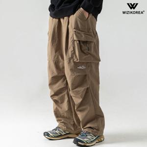 남성 와이드핏 방수 밴딩 경량 카고 바지 봄 가을 아웃도어 등산 팬츠 WI237PN