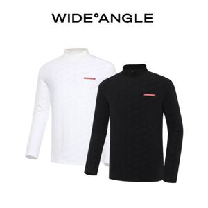 [와이드앵글]CO PRO 모노그램 기모 하프넥 티셔츠 WMW23214