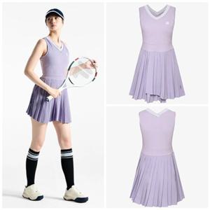 [휠라] FILA 여성용 소재 믹스 플리츠 테니스 원피스 FS253OP11F001586 라벤더