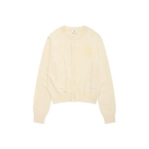 커버낫자켓 JQS CO2403KT70-IV 우먼 베이직 라운드 울 니트 가디건 Ivory