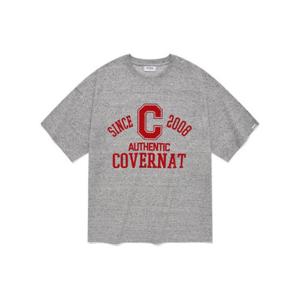 커버낫반팔티 CQK CO2402ST24-MG C 로고 아치 티셔츠 멜란지 그레이