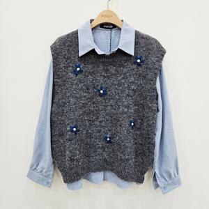 [포커스]꽃조끼셔츠세트 FW5J3ST3104GY_SH