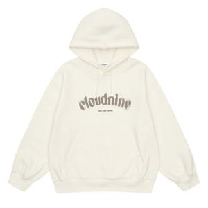 [에꼴리에][겨울]블러 레터링 후드티 25D0452