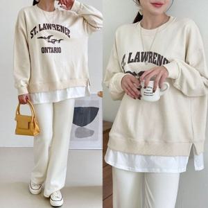 [엄지척]로랜레이어드나염긴팔티 412T454S 빅사이즈 여성의류_19