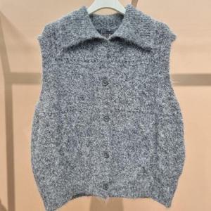 Destijl HC34 신축성좋은 스텐카라 앞오픈형 니트스웨터 조끼 D2543VT04