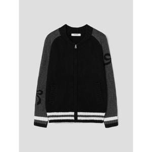 (355Y5ALY15) [에잇세컨즈] 자카드 집업 카디건  블랙