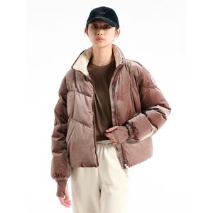 [휠라] FILA 25년 여성용 벨벳 볼륨 다운자켓 FS254DJ02F002200 라이트브라운-2