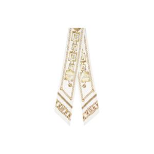 25 FW 발망 여성 화이트 발망 체인 프린트 실크 반다나 252251F029002