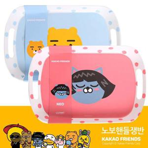 카카오친구들 단단한 노보핸들 쟁반 중형 카카오 프렌즈 쟁반 접시 주방용품