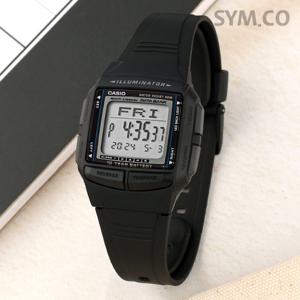 카시오 DB-36-1A 데이터 뱅크 스퀘어 듀얼타임 디지털 남자 우레탄 시계 c