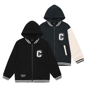 [소이]유니 바시티 기모 점퍼 23W0131(BK,GN)_OD