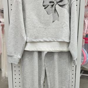 [로엠걸즈]크롭후드 레이어드 조거셋업RGSM2514C_IC