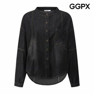 [GGPX] 차이나넥 스티치 버튼 데님 셔츠 (GP9SH039F)